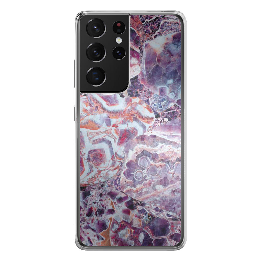 Purple Marble Galaxy S21 Ultra Case
