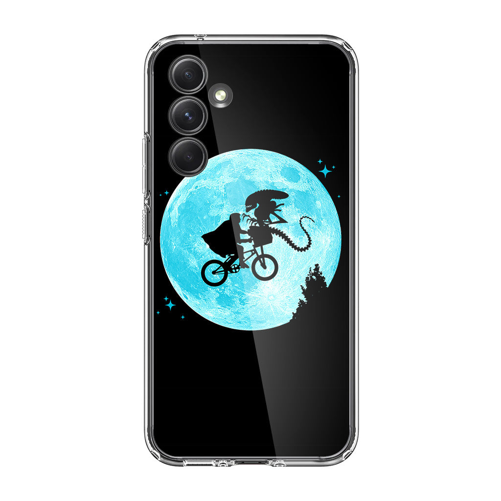 Alien Bike to the Moon Samsung Galaxy A35 5G Case