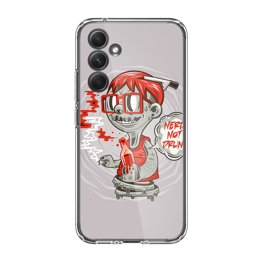 Nerd Not Drunk Zombie Samsung Galaxy A35 5G Case