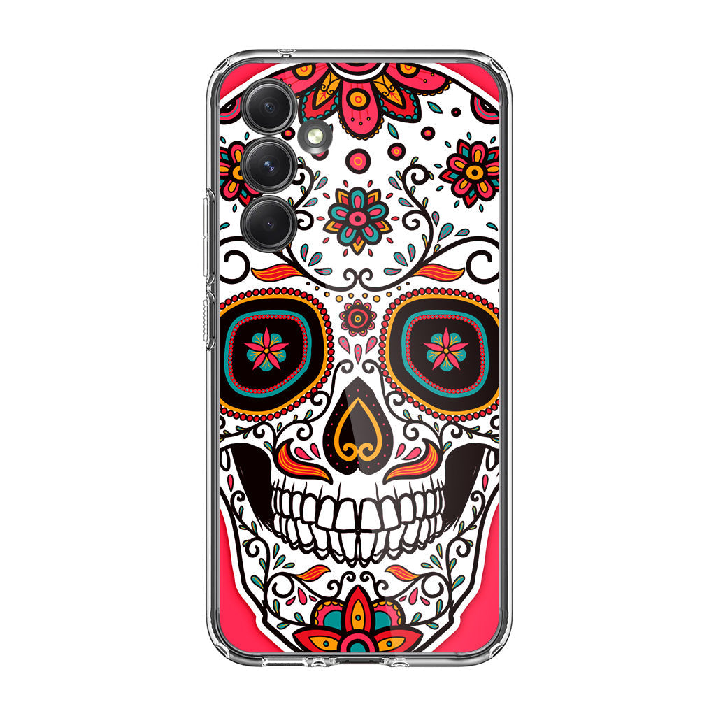 Pink Sugar Skull Samsung Galaxy A35 5G Case