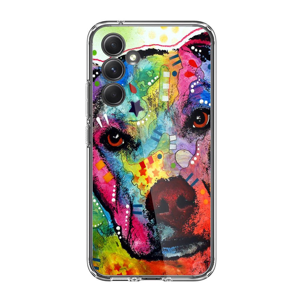 Pitbull Love Painting Samsung Galaxy A35 5G Case
