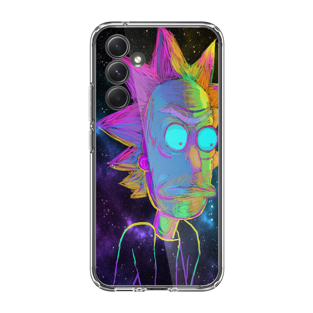 Rick Colorful Crayon Space Samsung Galaxy A35 5G Case