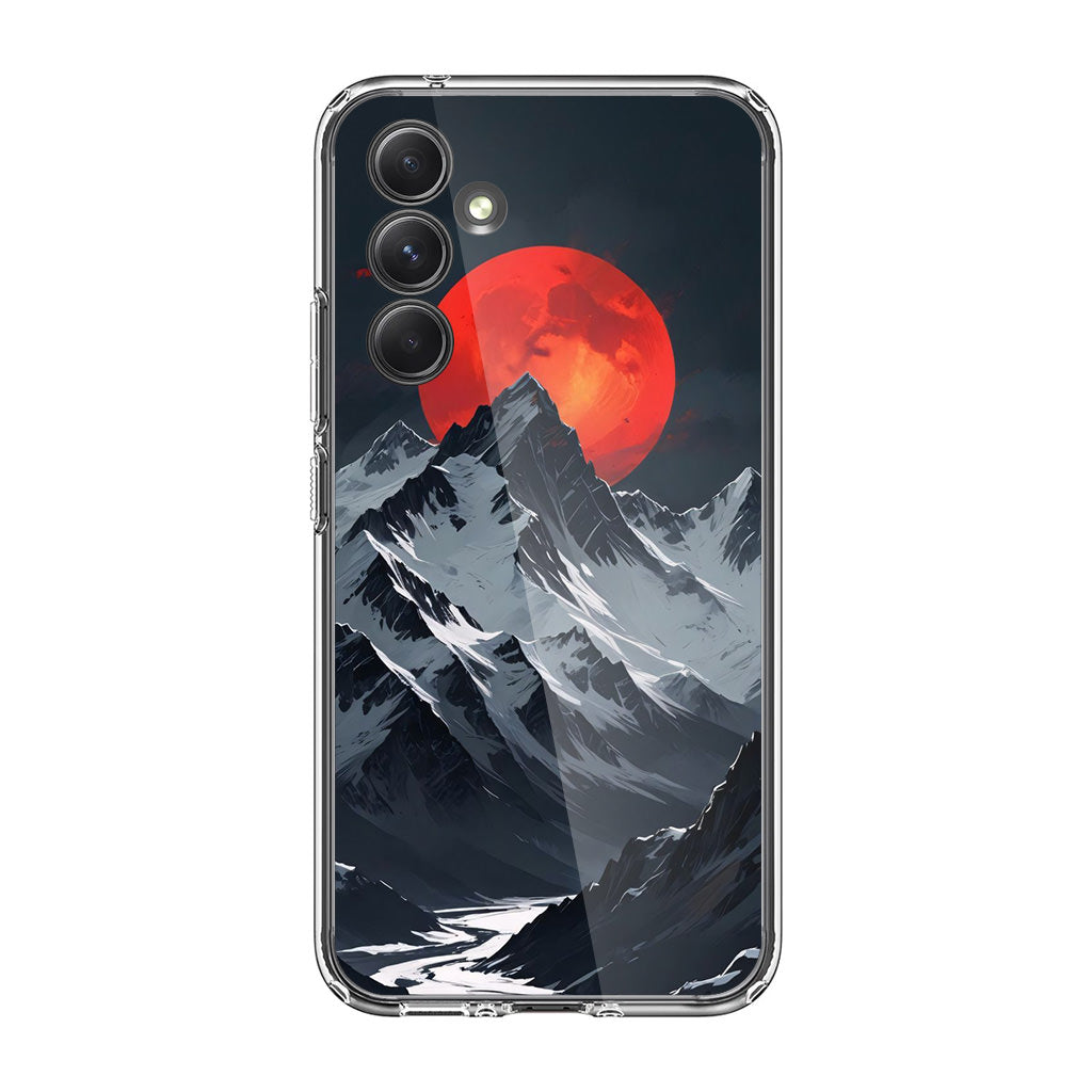Crimson Eclipse The Mountain Samsung Galaxy A35 5G Case