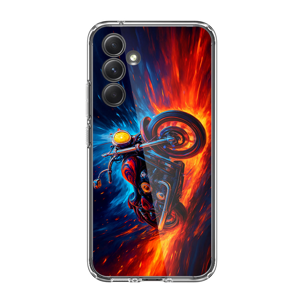 Ride Through Fire and Ice Samsung Galaxy A35 5G Case