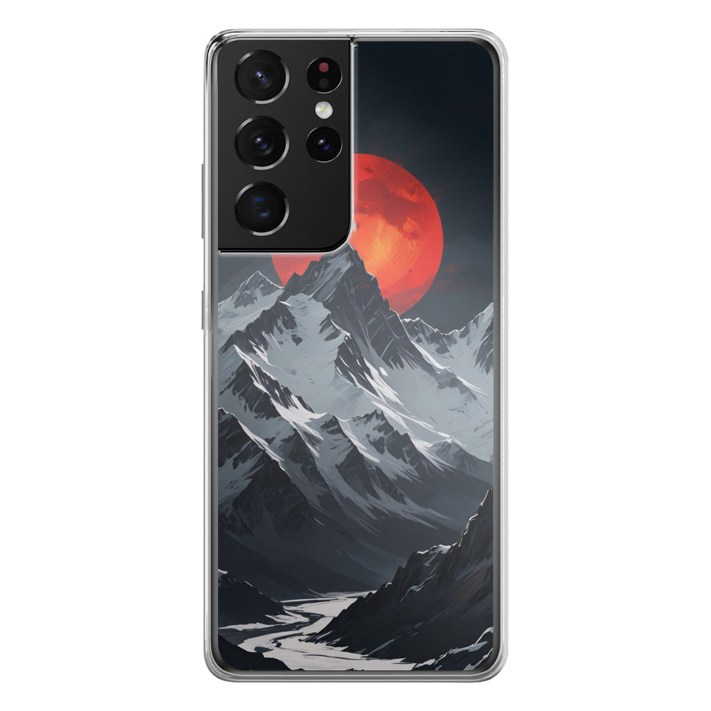 Crimson Eclipse The Mountain Samsung Galaxy S21 Ultra Case