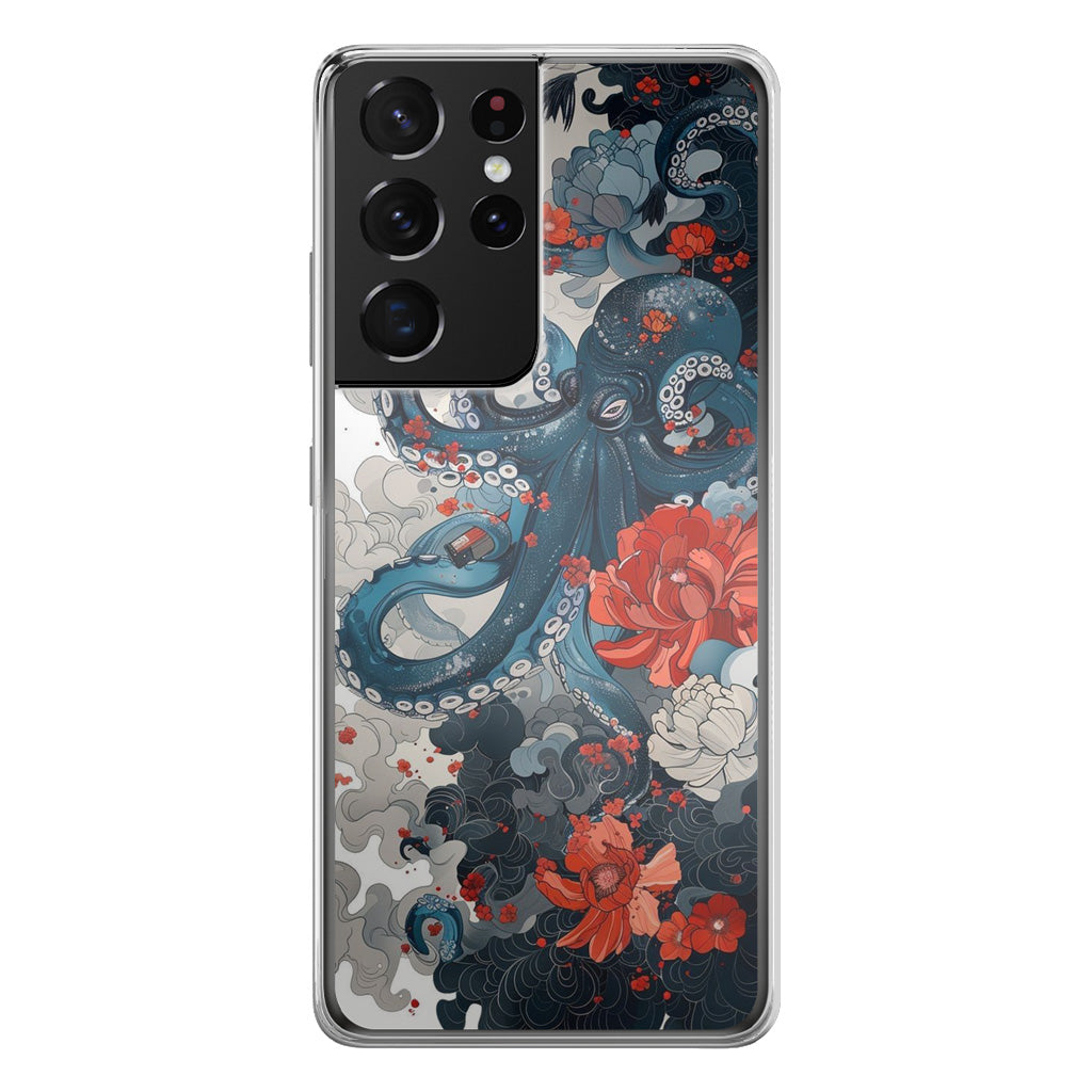 Floral Kraken Samsung Galaxy S21 Ultra Case