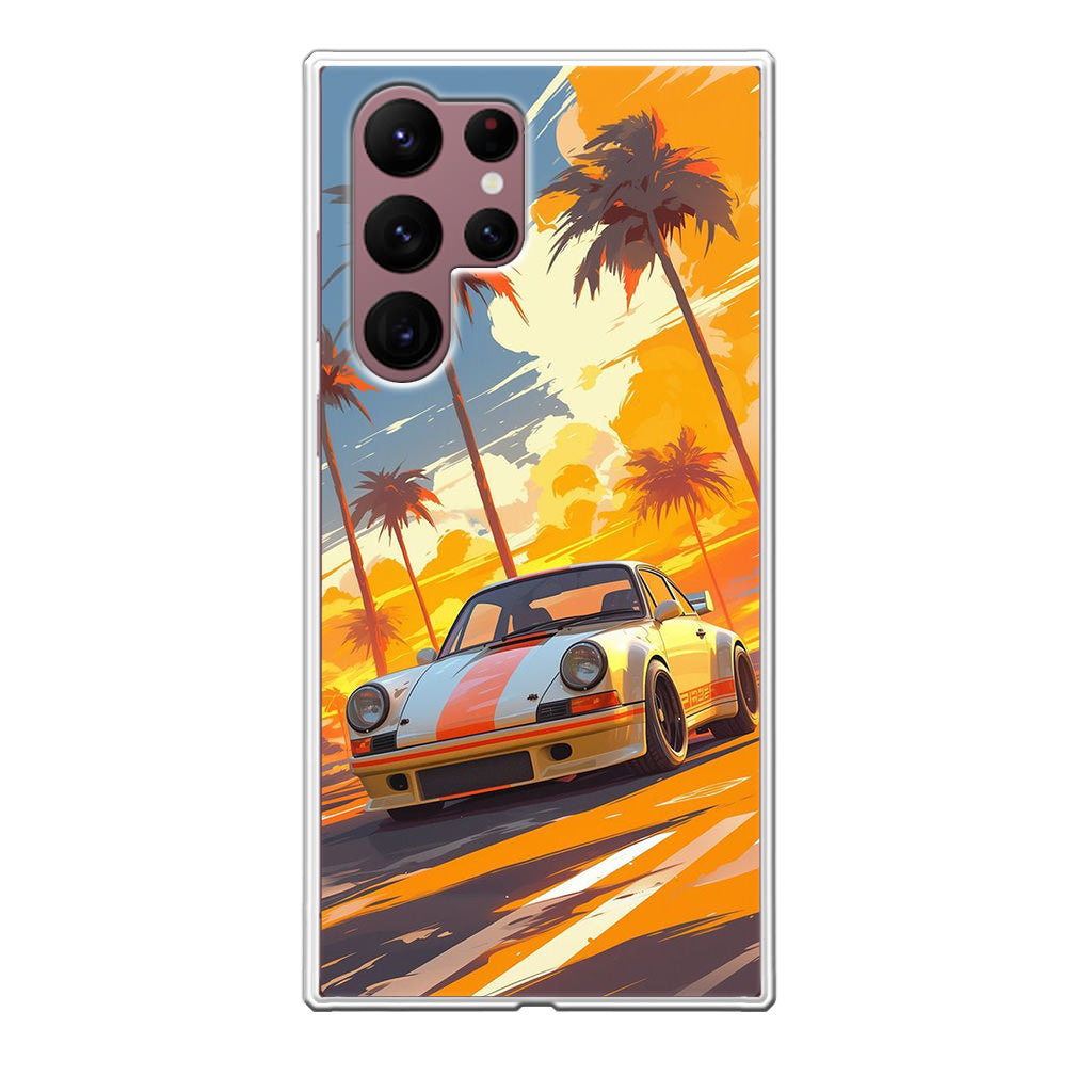 Turbo Dreams in Neon Palms Samsung Galaxy S22 Ultra 5G Case