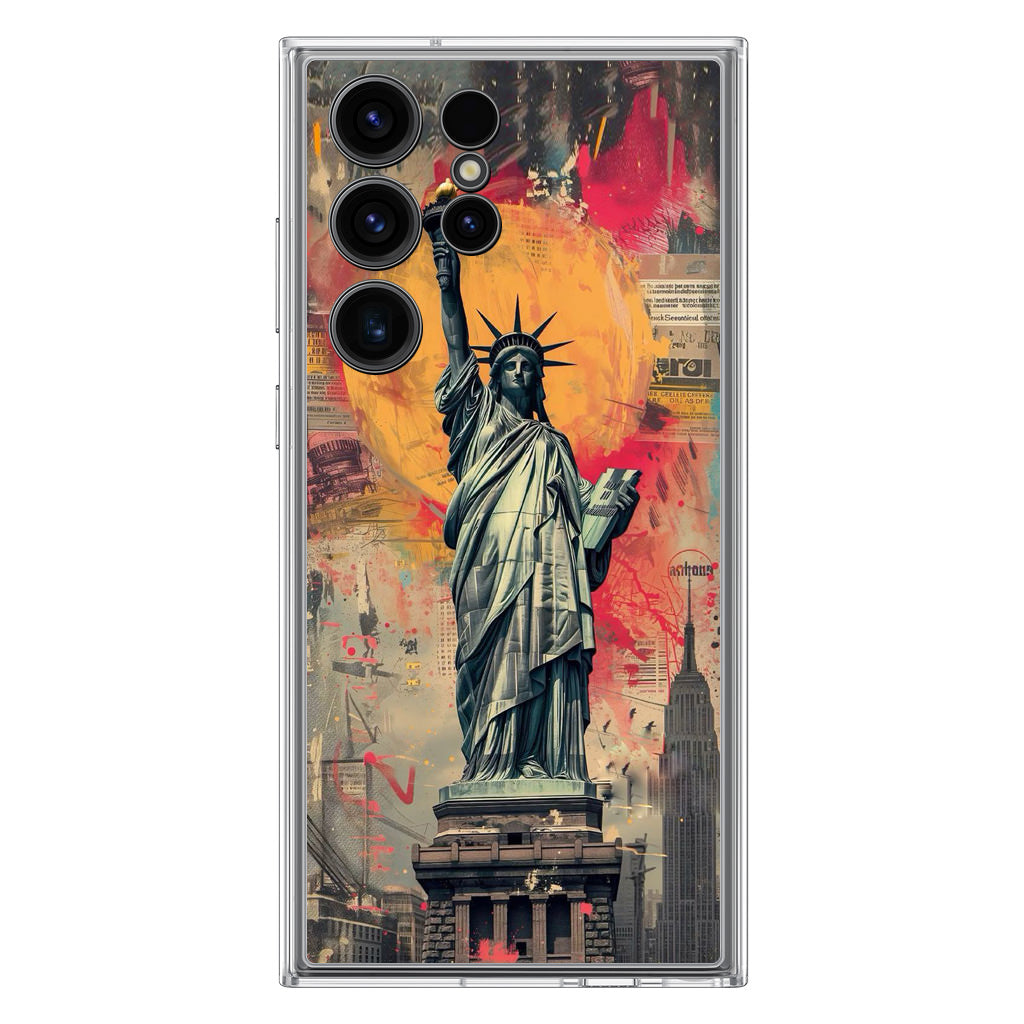 Canvas Art Statue of Liberty Samsung Galaxy S23 Ultra Case