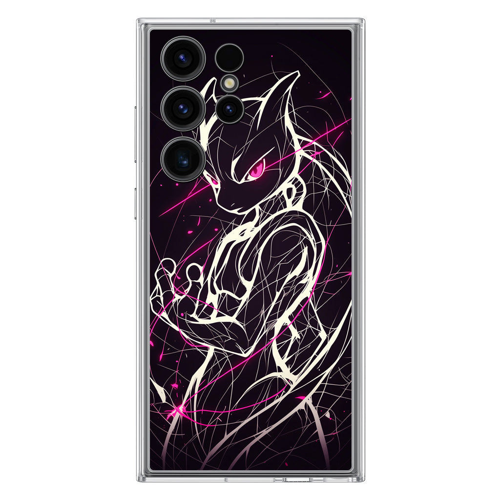 Mewtwo Cosmic Energy Samsung Galaxy S23 Ultra Case
