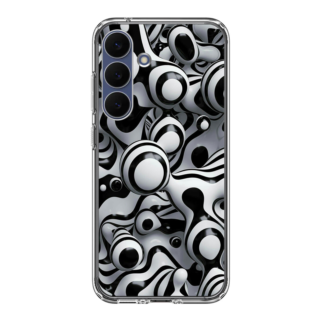 Abstract Art Black White Samsung Galaxy S25 FE Case