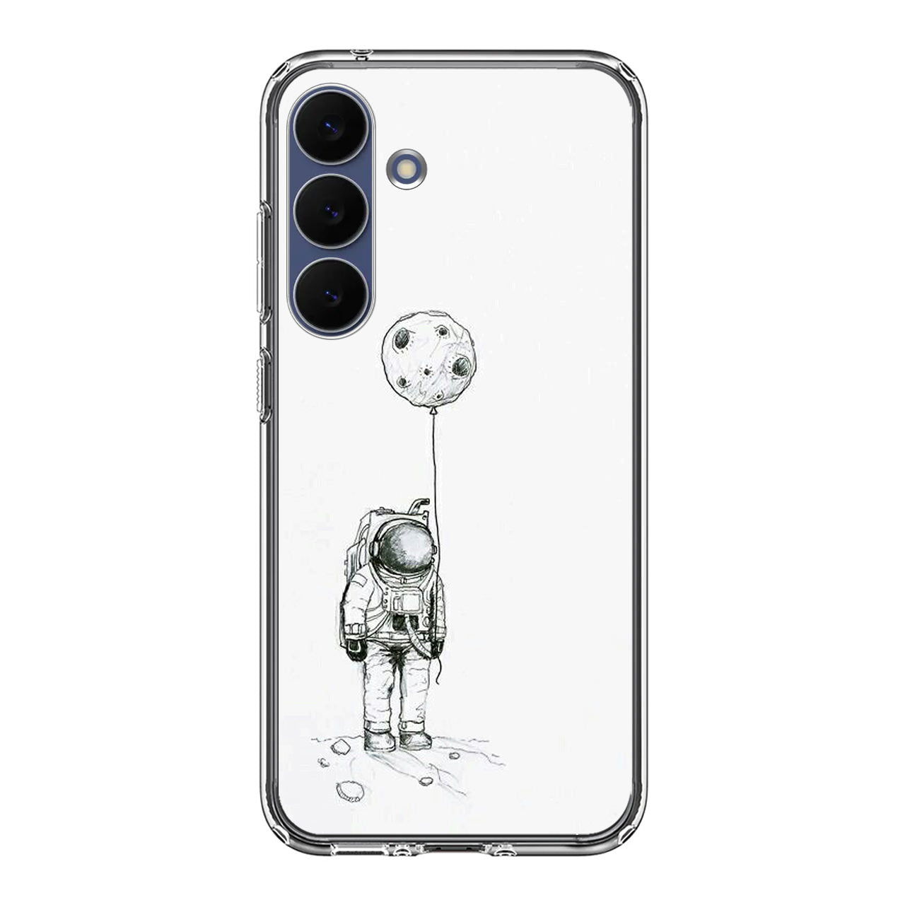 Astronaut Moon Balloon Samsung Galaxy S25 FE Case