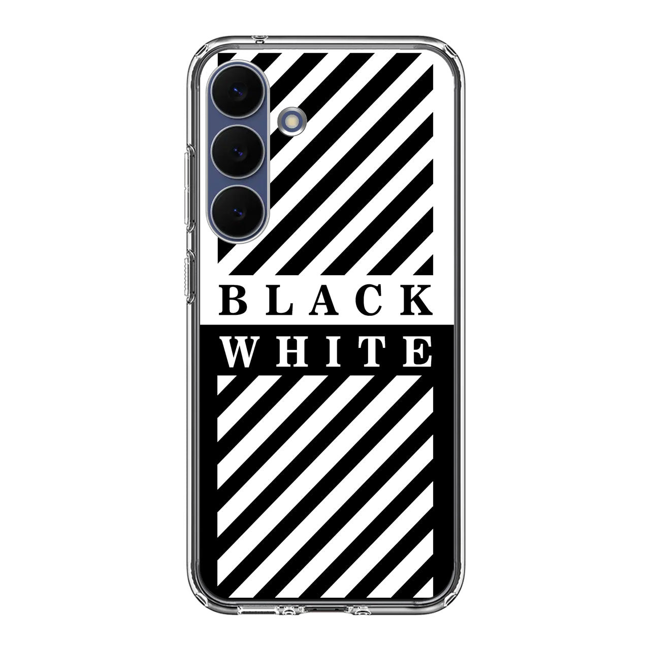 Black White Stripes Samsung Galaxy S25 FE Case