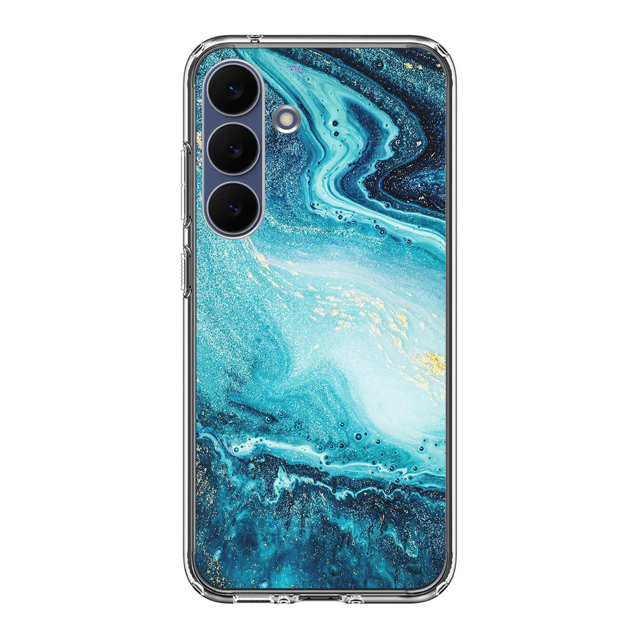 Blue Water Glitter Samsung Galaxy S25 FE Case