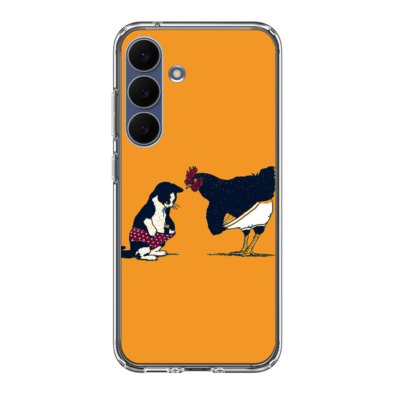 Cat Chicken Yellow Underwear Cute Samsung Galaxy S25 FE Case
