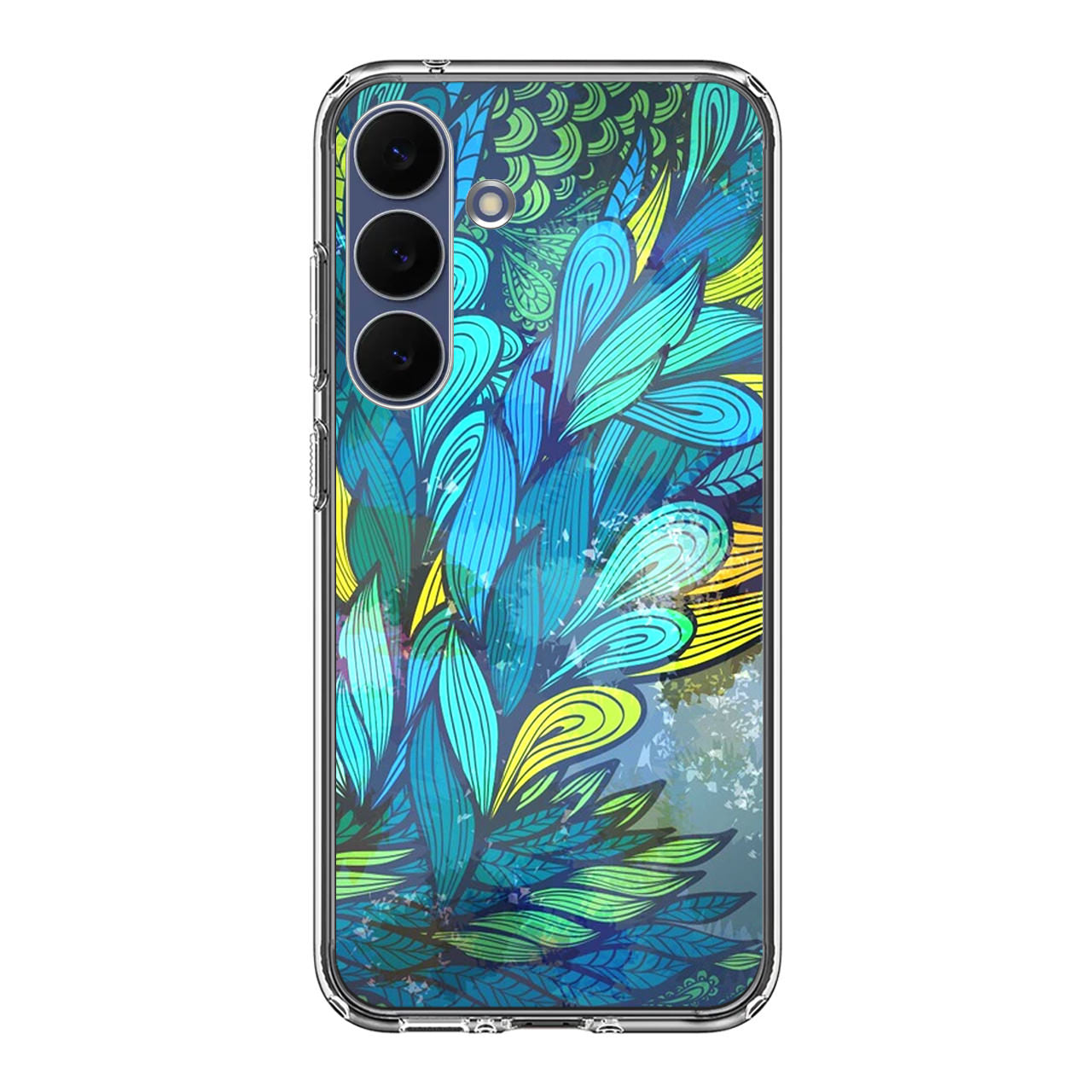 Colorful Art in Blue Samsung Galaxy S25 FE Case