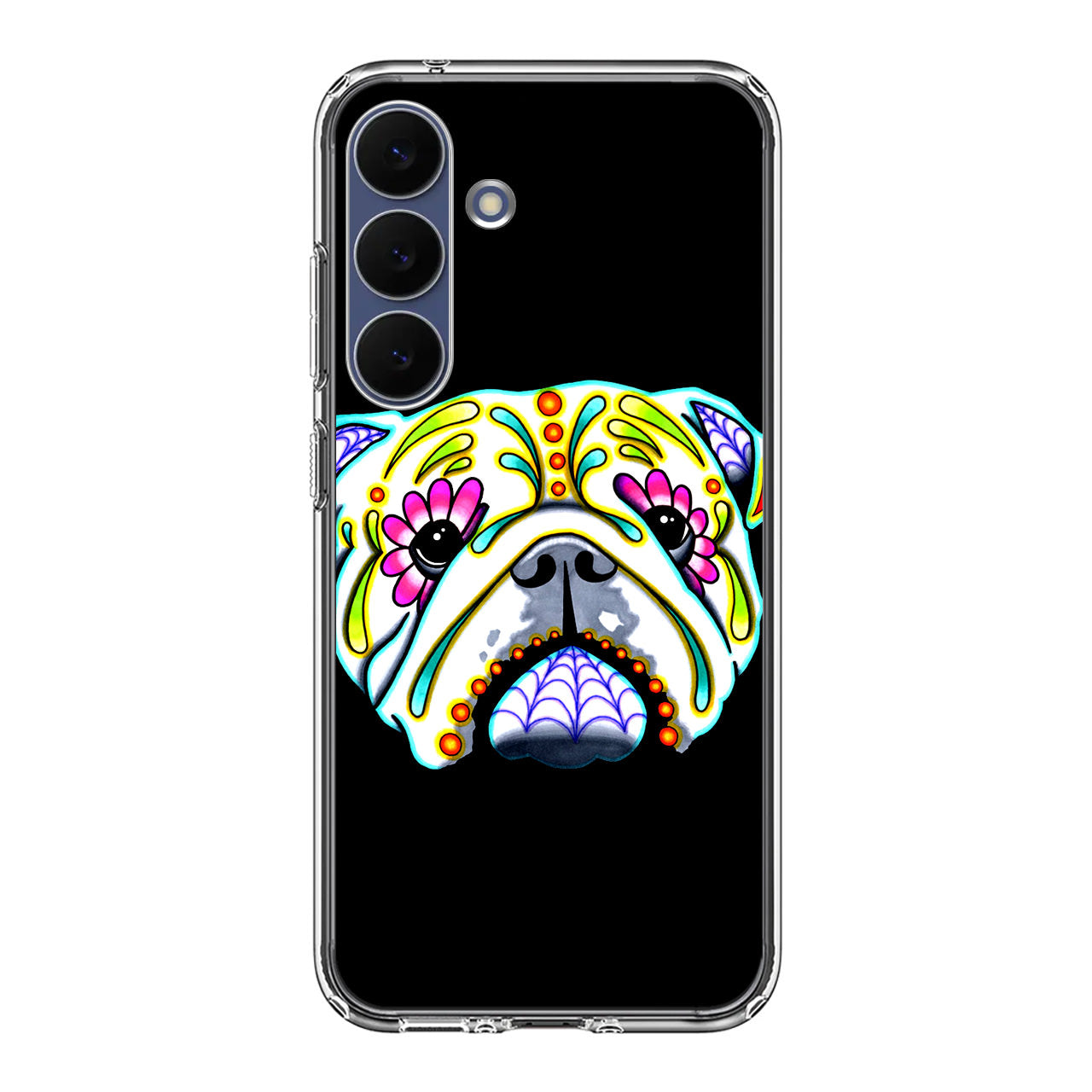 Colorful Bulldog Art Samsung Galaxy S25 FE Case
