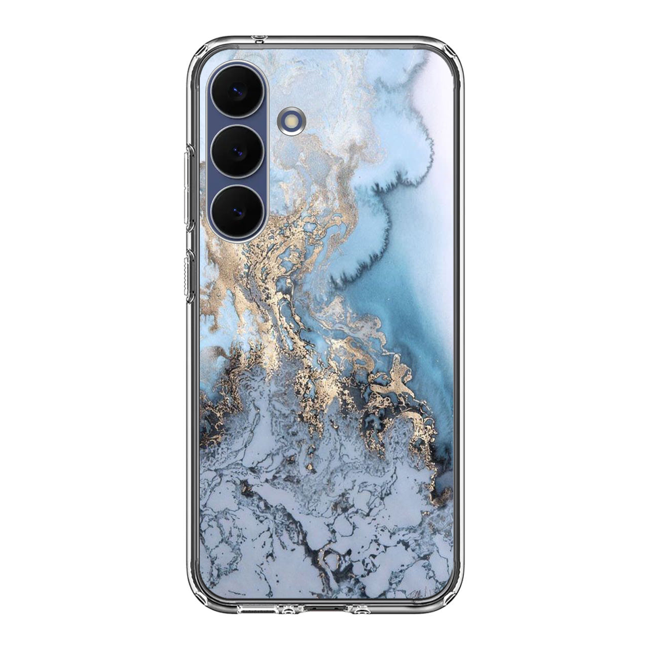 Golden Azure Marble Samsung Galaxy S25 FE Case