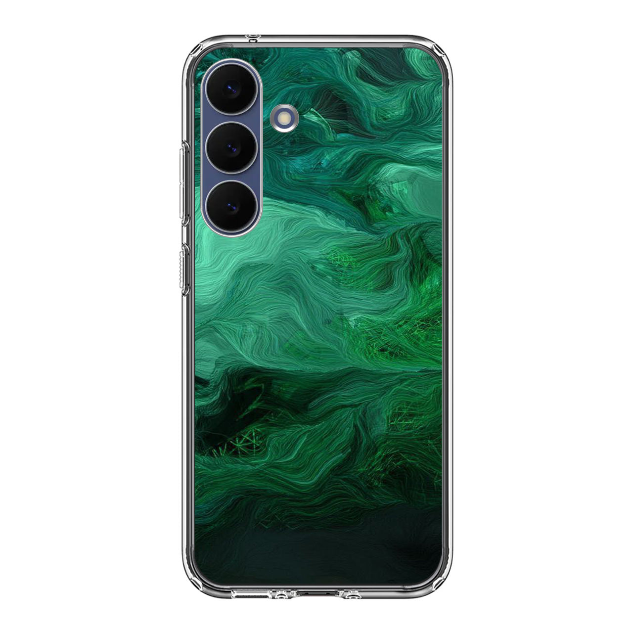 Green Abstract Art Samsung Galaxy S25 FE Case