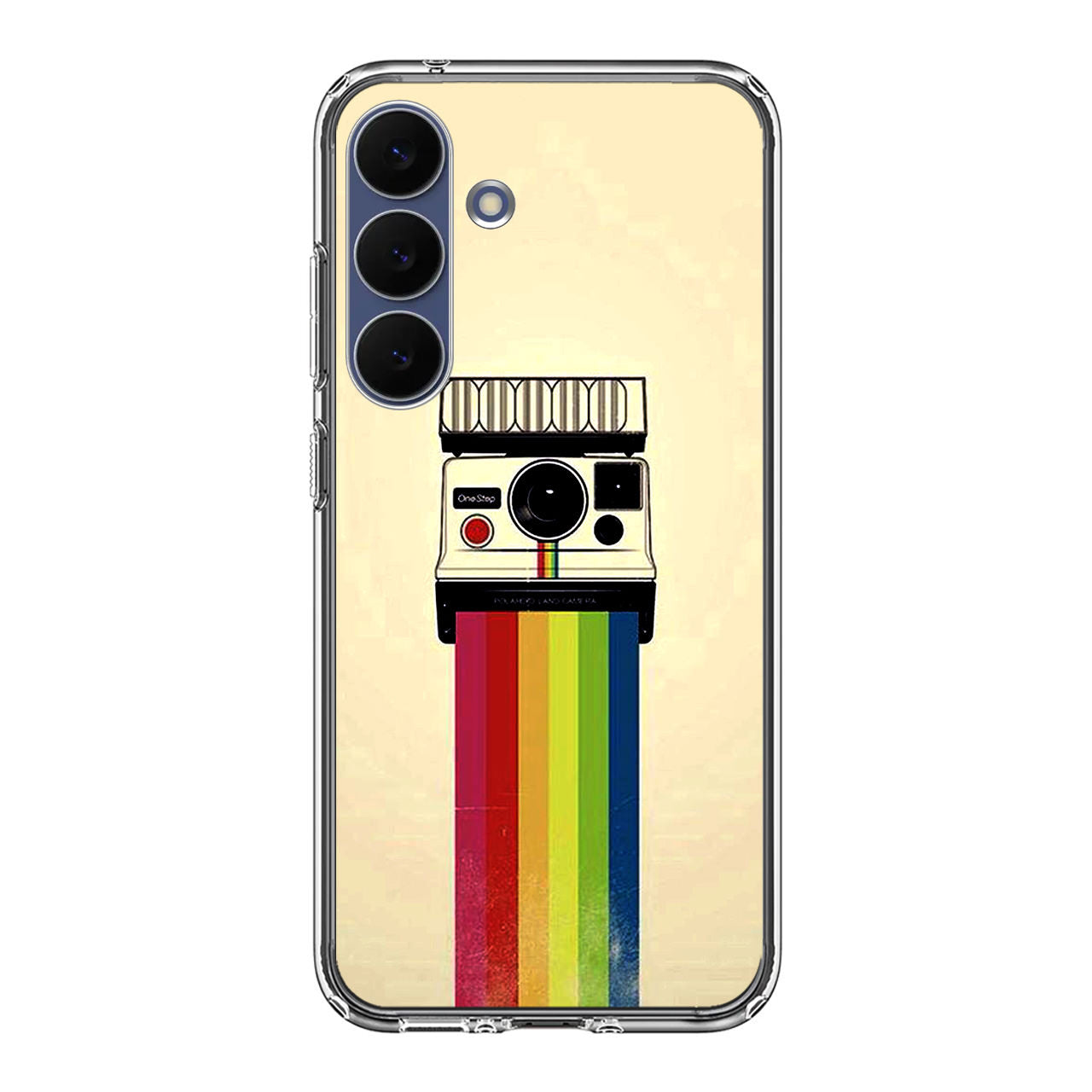 Polaroid Camera Colorful Rainbow Samsung Galaxy S25 FE Case