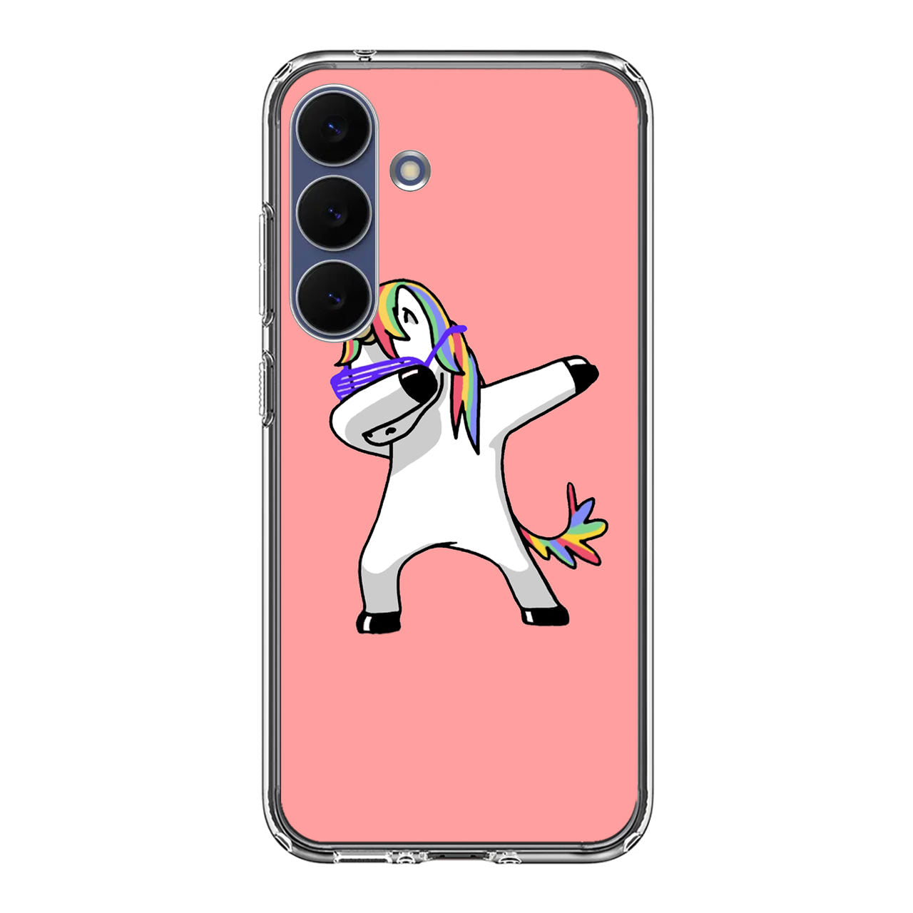 Unicorn Dabbing Pink Samsung Galaxy S25 FE Case