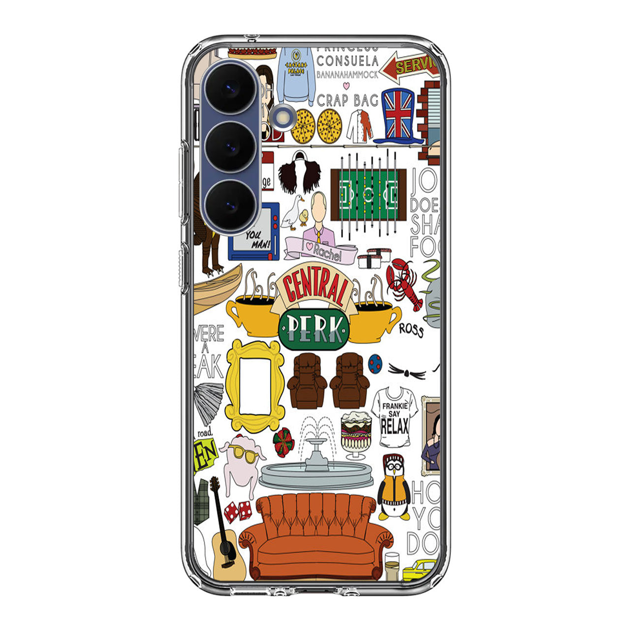 Friends TV Show Central Perk Sticker Samsung Galaxy S25 FE Case