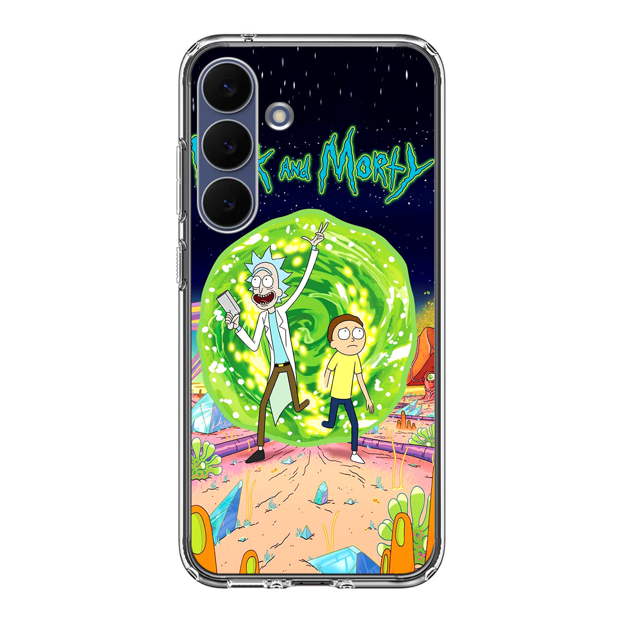 Rick And Morty Portal Gun Samsung Galaxy S25 FE Case