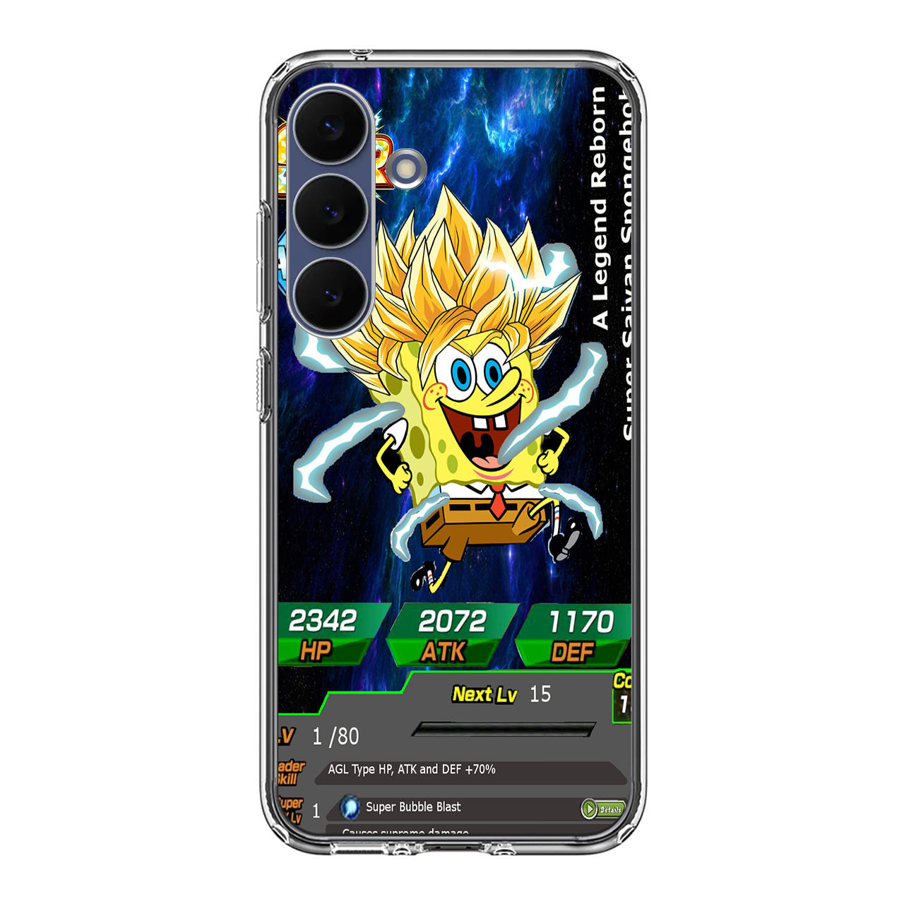 Super Saiyan Spongebob Card Samsung Galaxy S25 FE Case