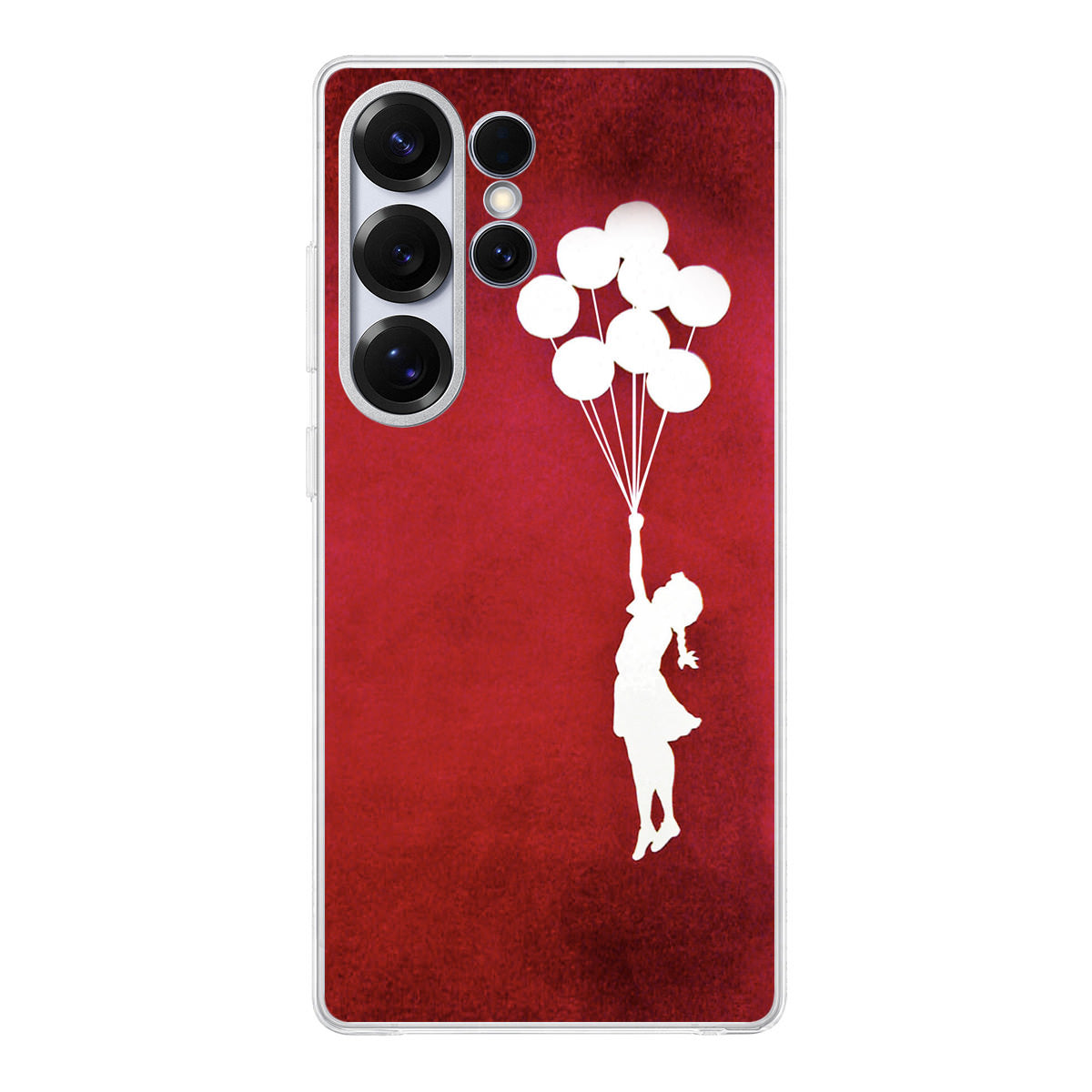 Banksy Girl With Balloons Red Samsung Galaxy S25 Ultra Case