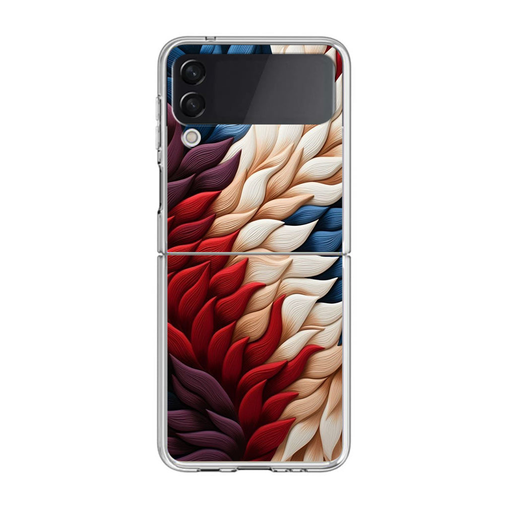 Colorful Feathers Art Samsung Galaxy Z Flip 3 Case