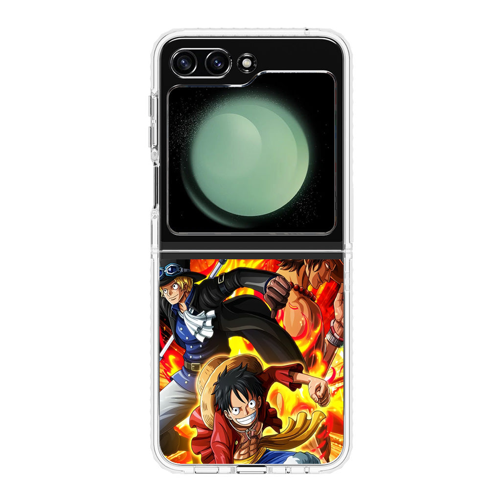 Ace Sabo Luffy Brotherhood Samsung Galaxy Z Flip 5 Case