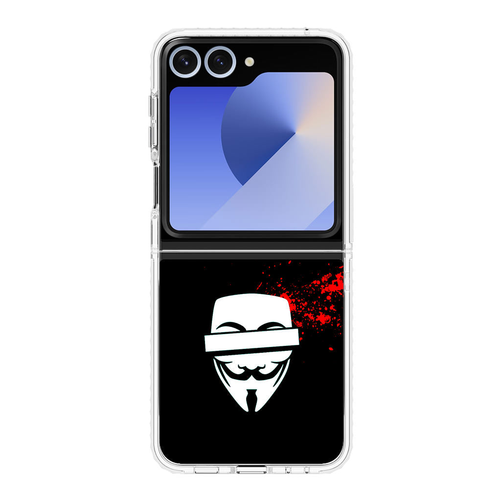 Anonymous Blood Splashes Samsung Galaxy Z Flip 6 Case