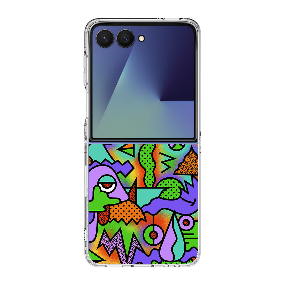 Abstract Colorful Doodle Art Samsung Galaxy Z Flip 7 Case