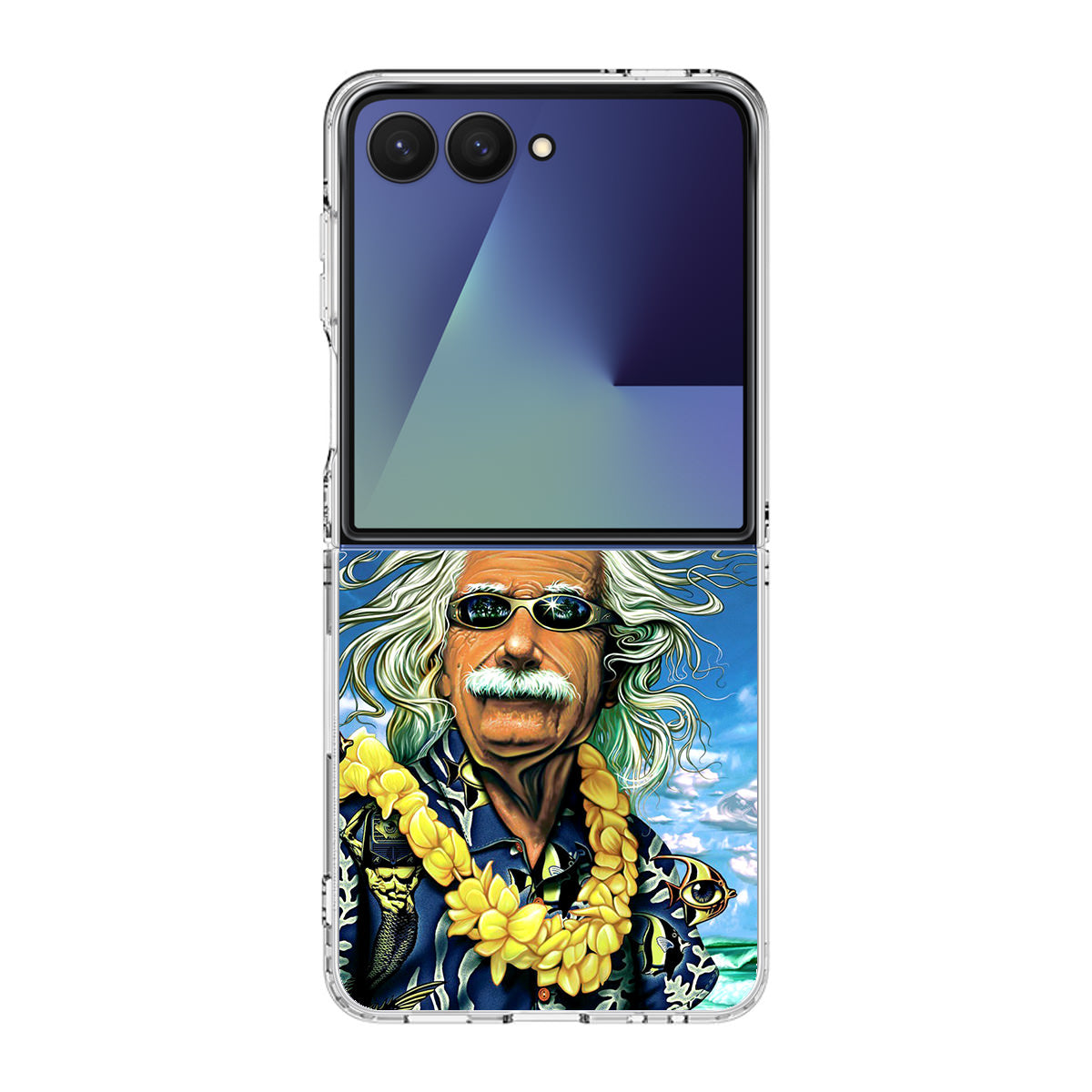 Albert Enstein On Vacation Samsung Galaxy Z Flip 7 Case