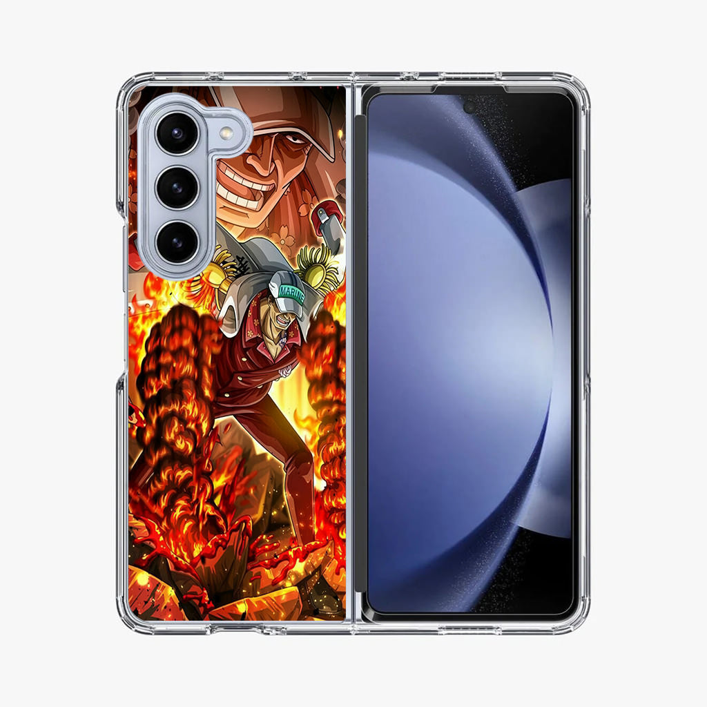 Akainu Exploding Volcano Samsung Galaxy Z Fold 5 Case