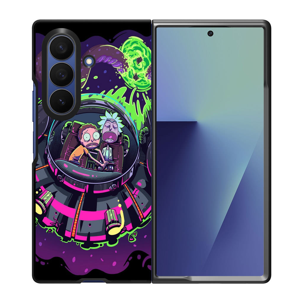 Rick And Morty Spaceship Samsung Galaxy Z Fold 7 Case