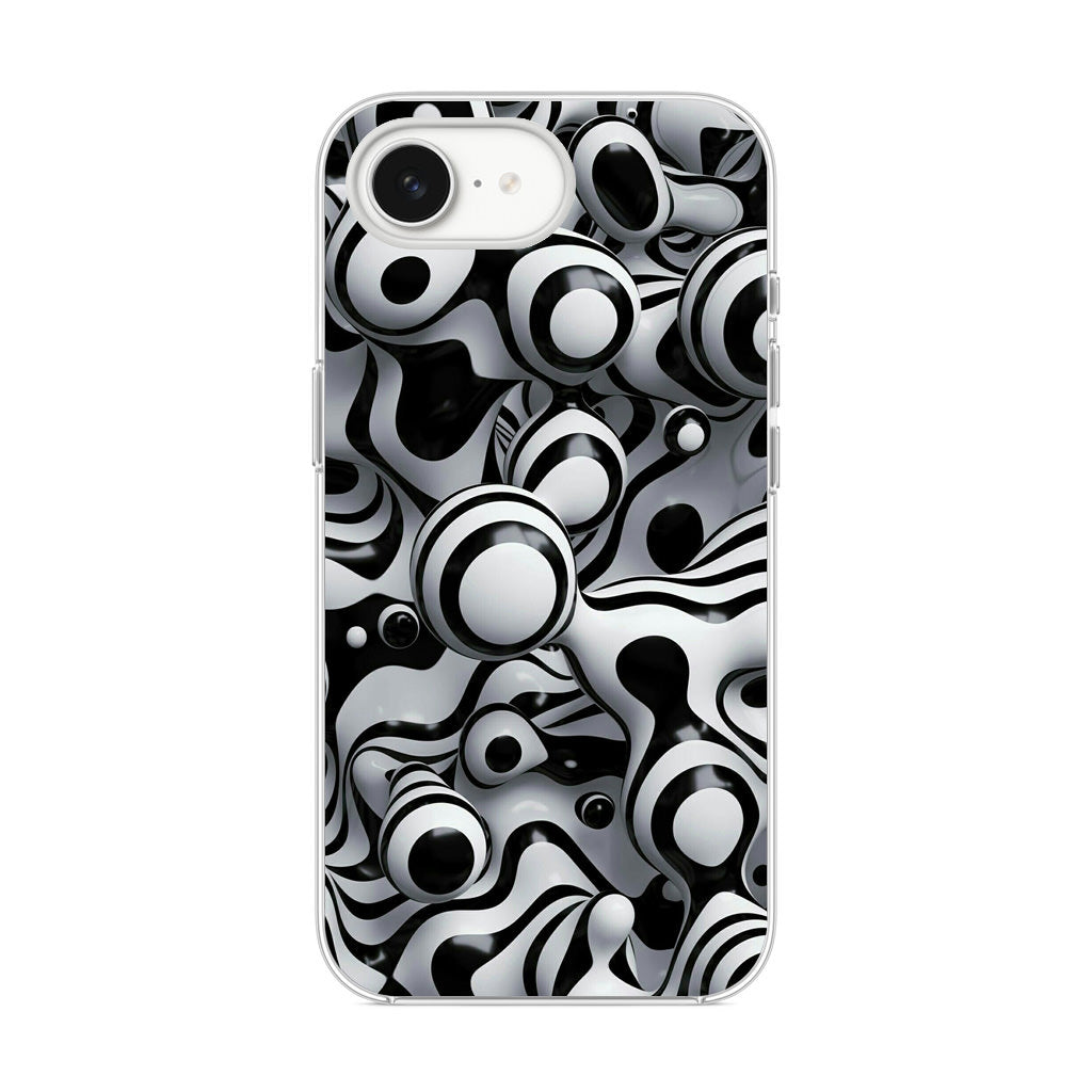 Abstract Art Black White iPhone 16e Case