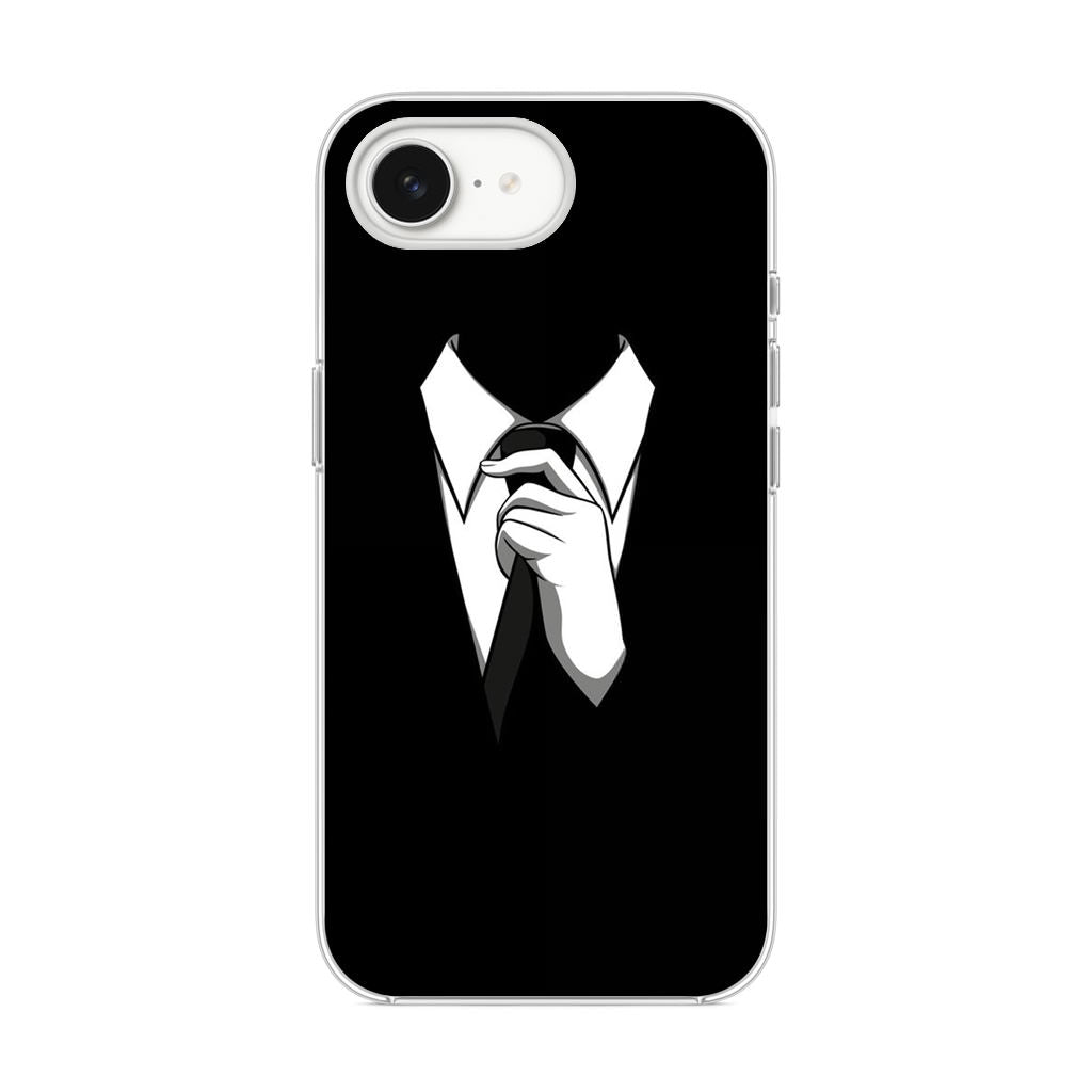 Anonymous Black White Tie iPhone 16e Case