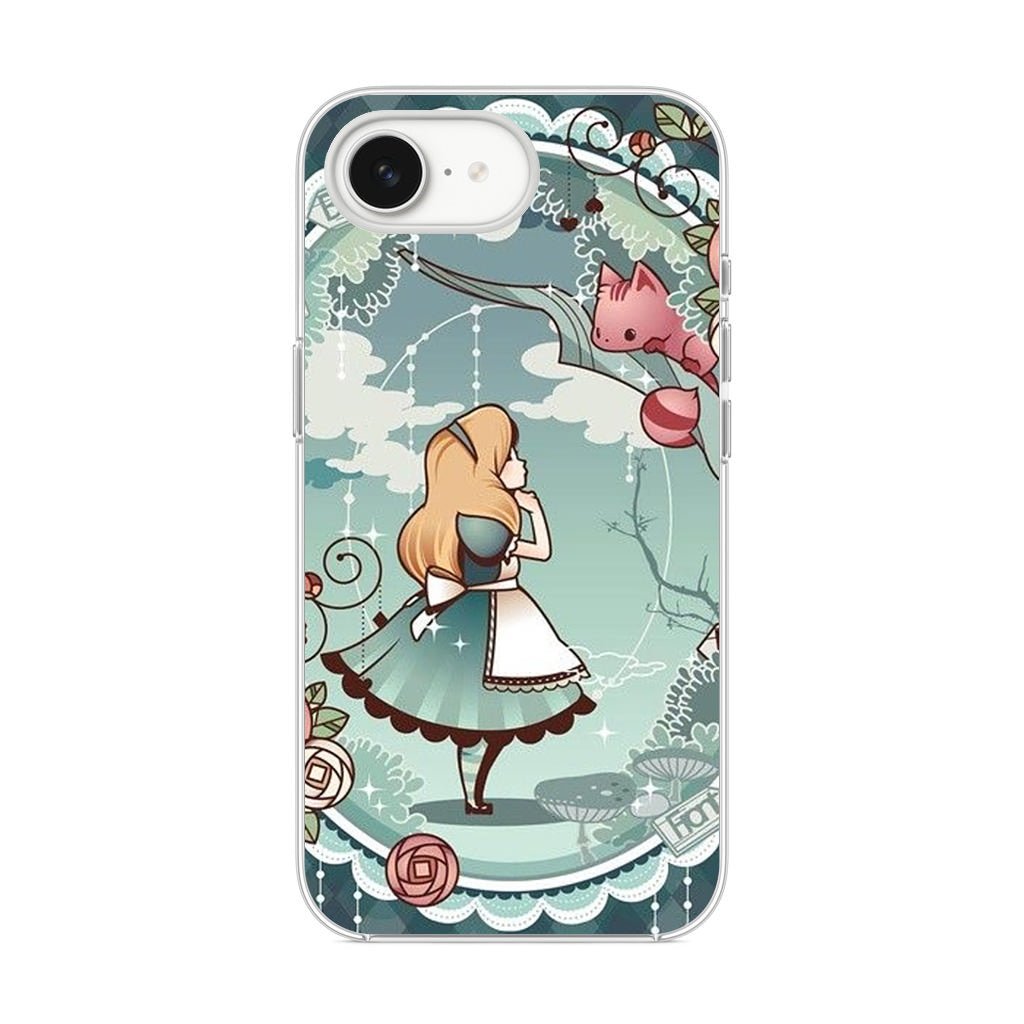 Alice And Cheshire Cat Poster iPhone 16e Case