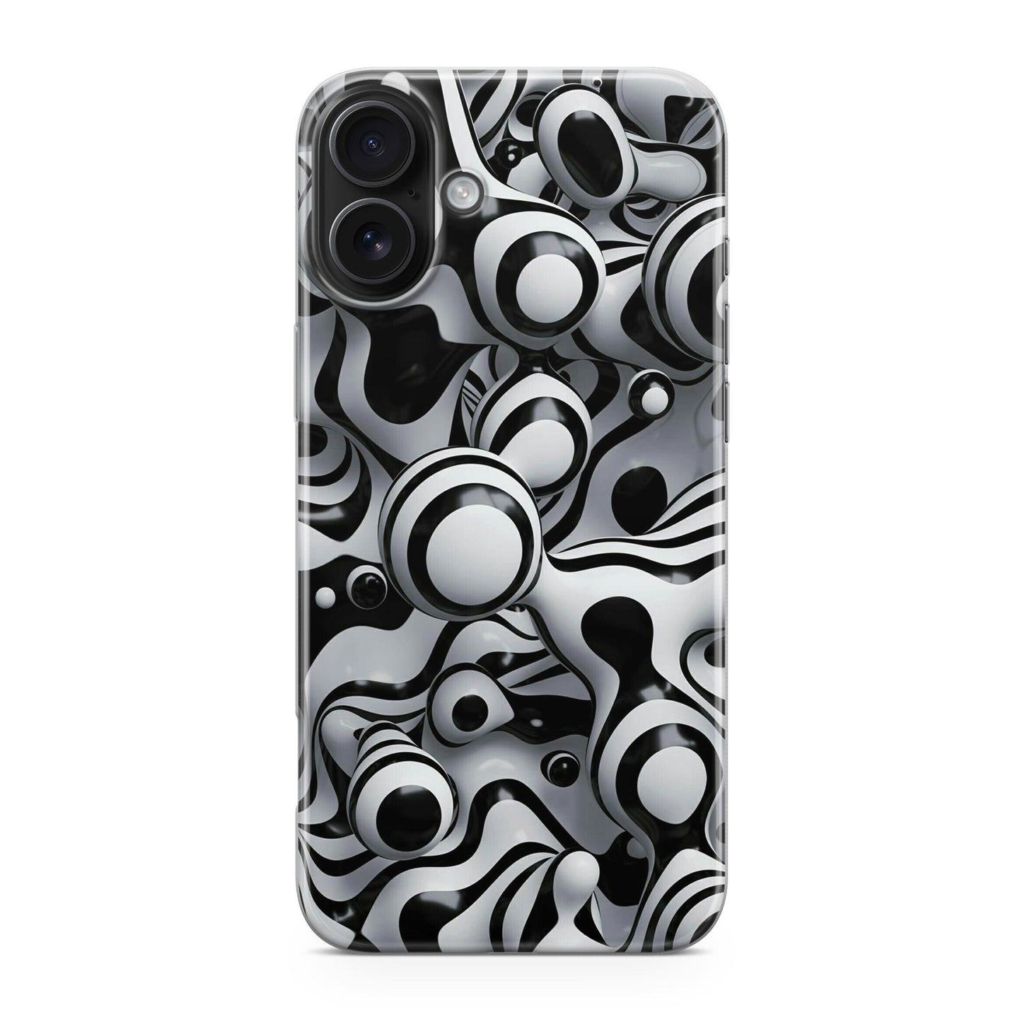 Abstract Art Black White iPhone 17 Case