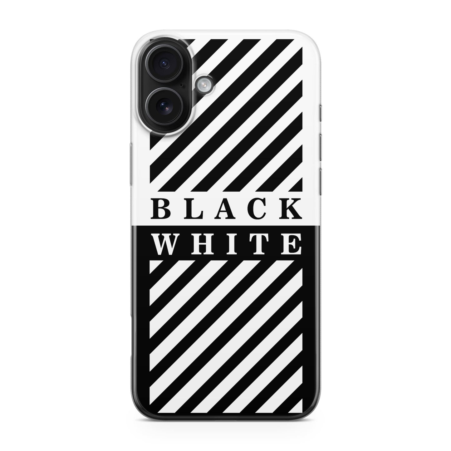 Black White Stripes iPhone 17 Case
