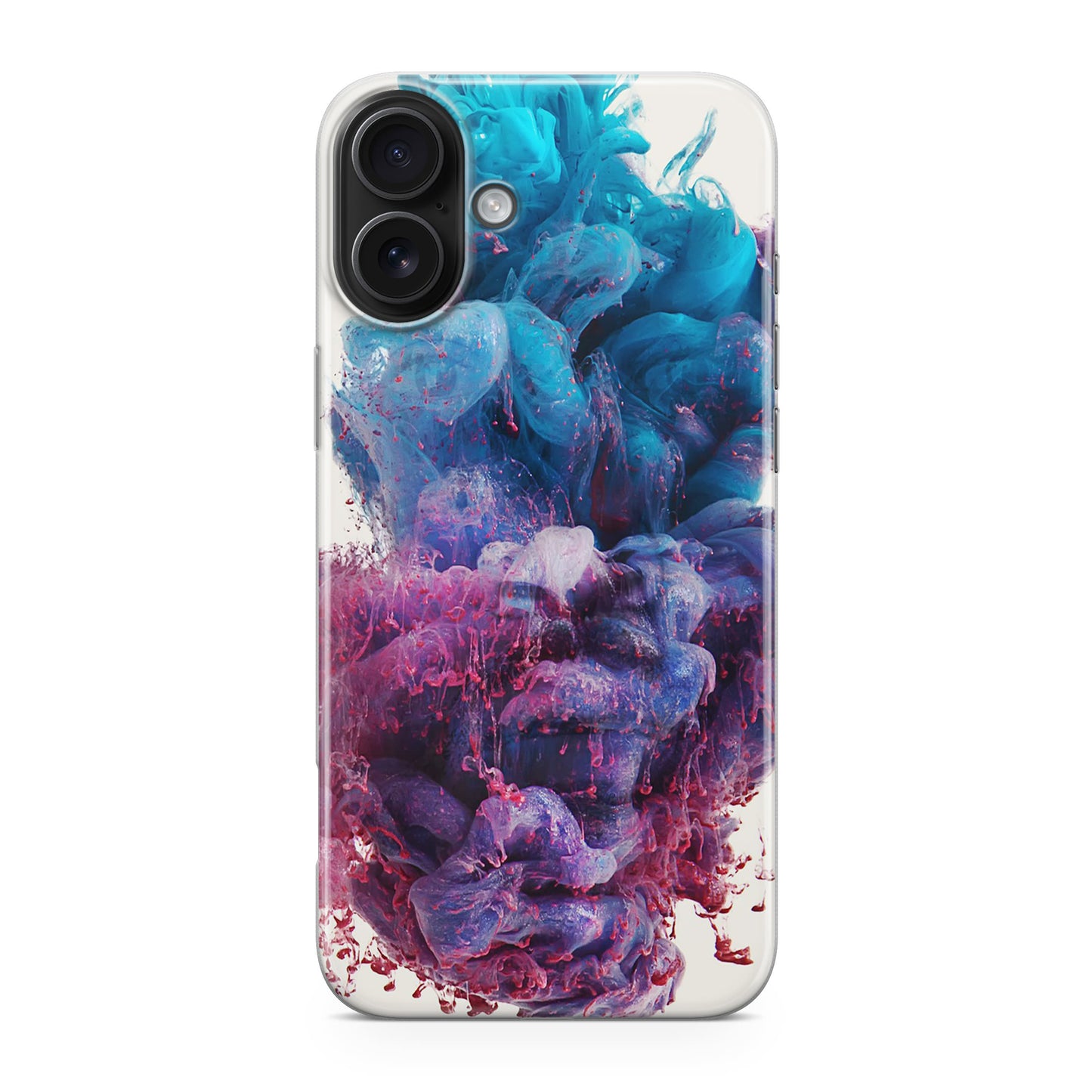 Colorful Dust Art on White iPhone 17 Case