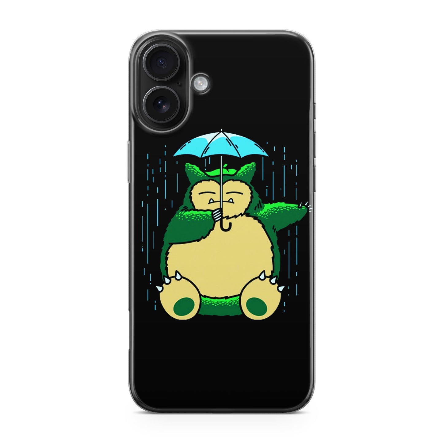 Cute Snorlax Umbrella iPhone 17 Case