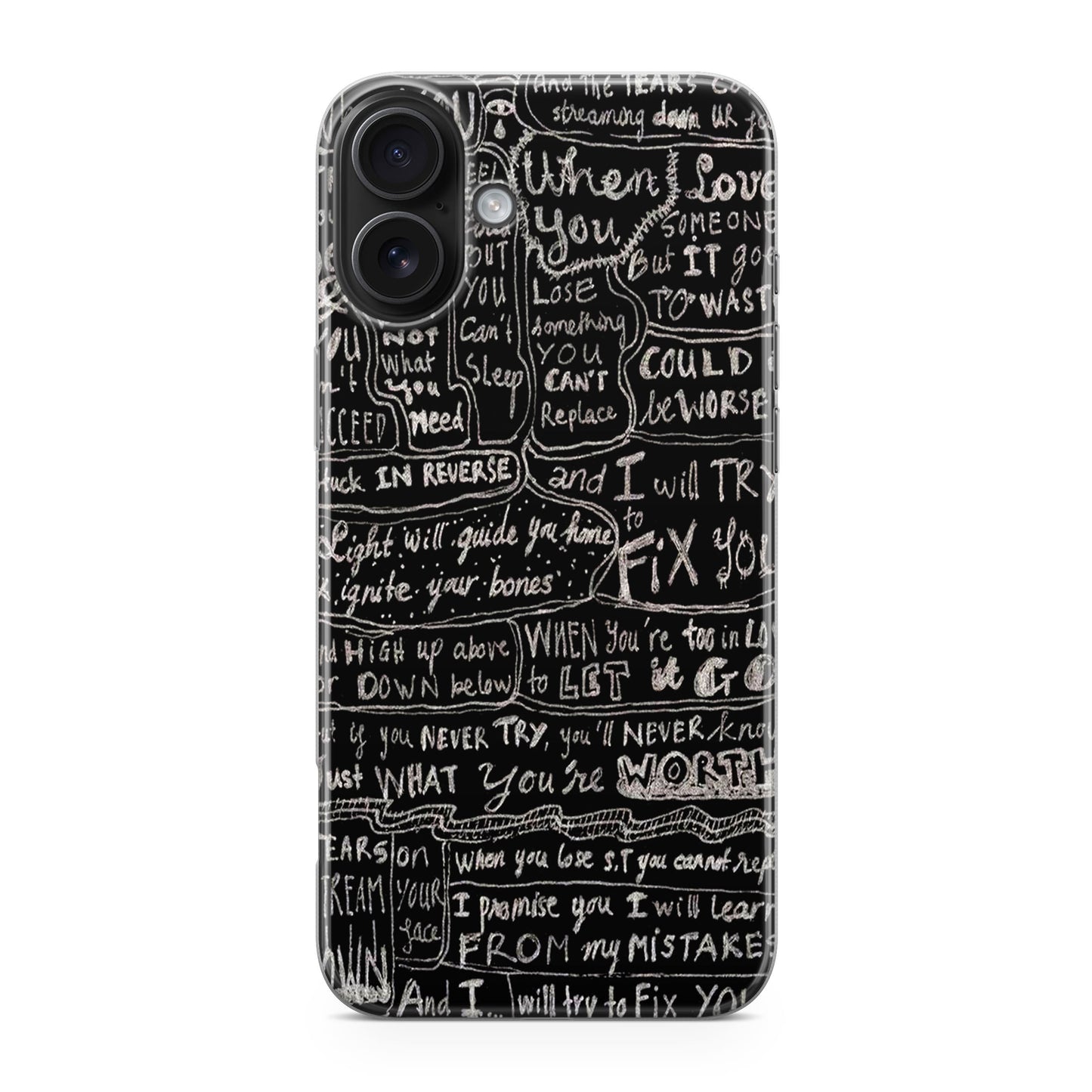 Fix You Lyrics iPhone 17 Case