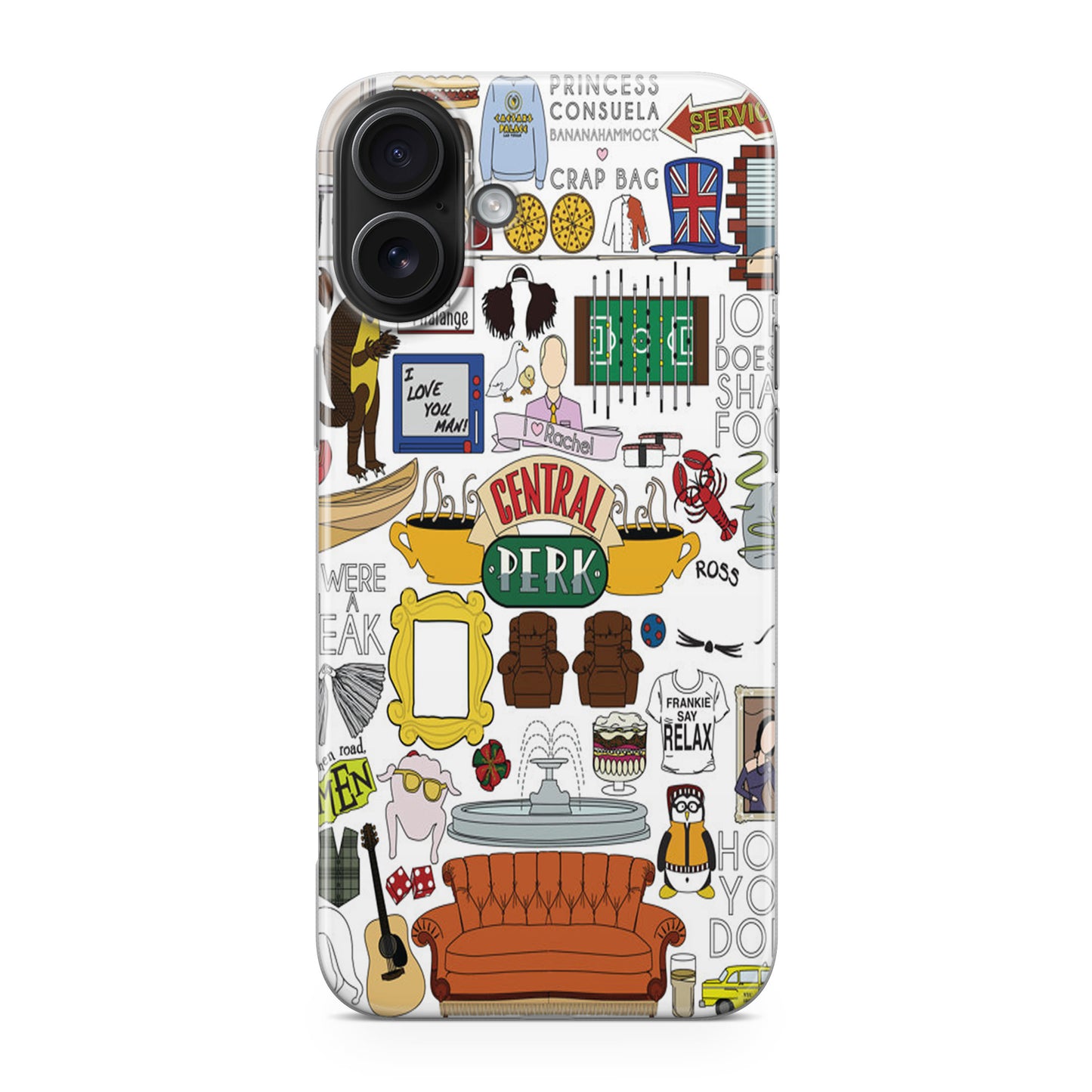 Friends TV Show Central Perk Sticker iPhone 17 Case