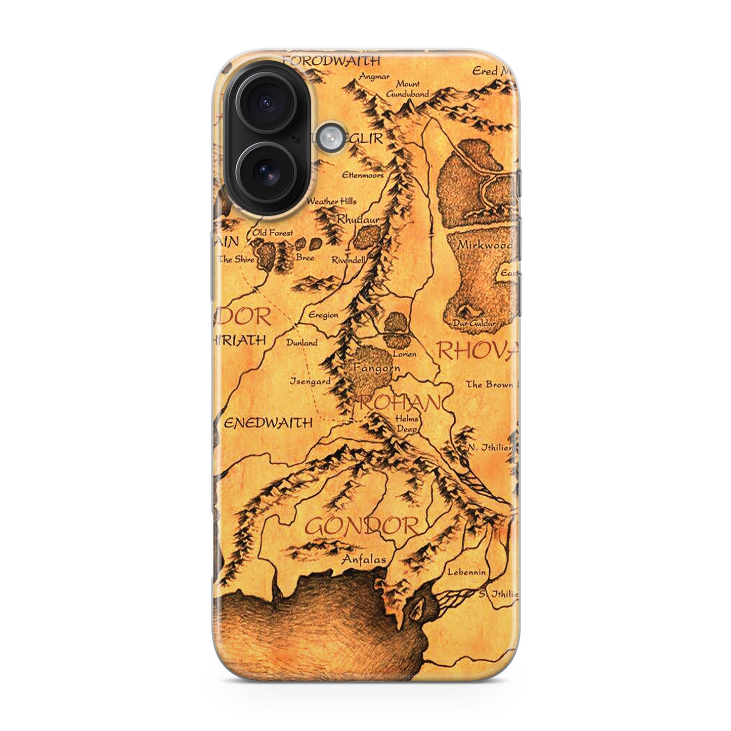 Middle Earth Map Hobbit iPhone 17 Case