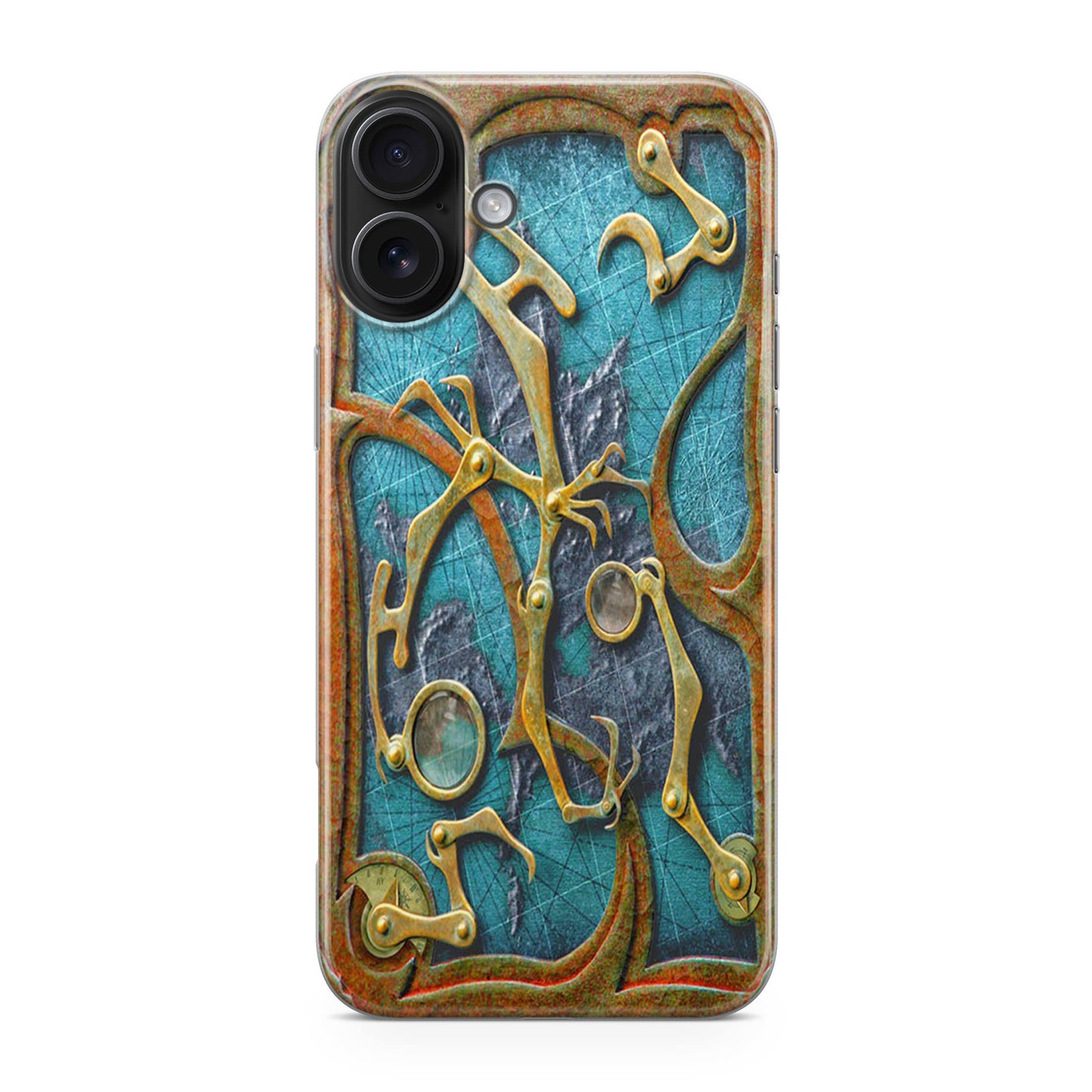 Steampunk Book Cover iPhone 17 Case