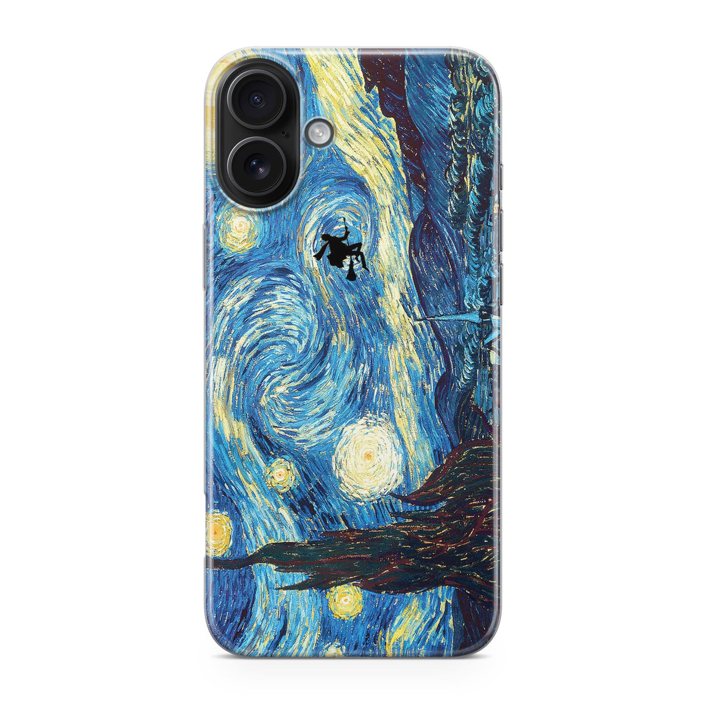 Witch Flying In Van Gogh Starry Night iPhone 17 Case