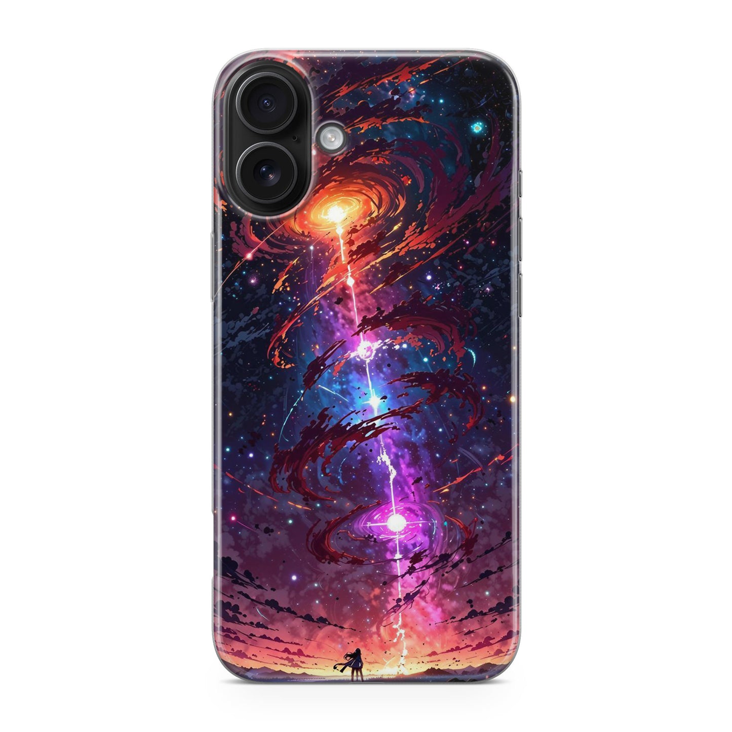 Stargazer at the Axis of Creation iPhone 17 Case
