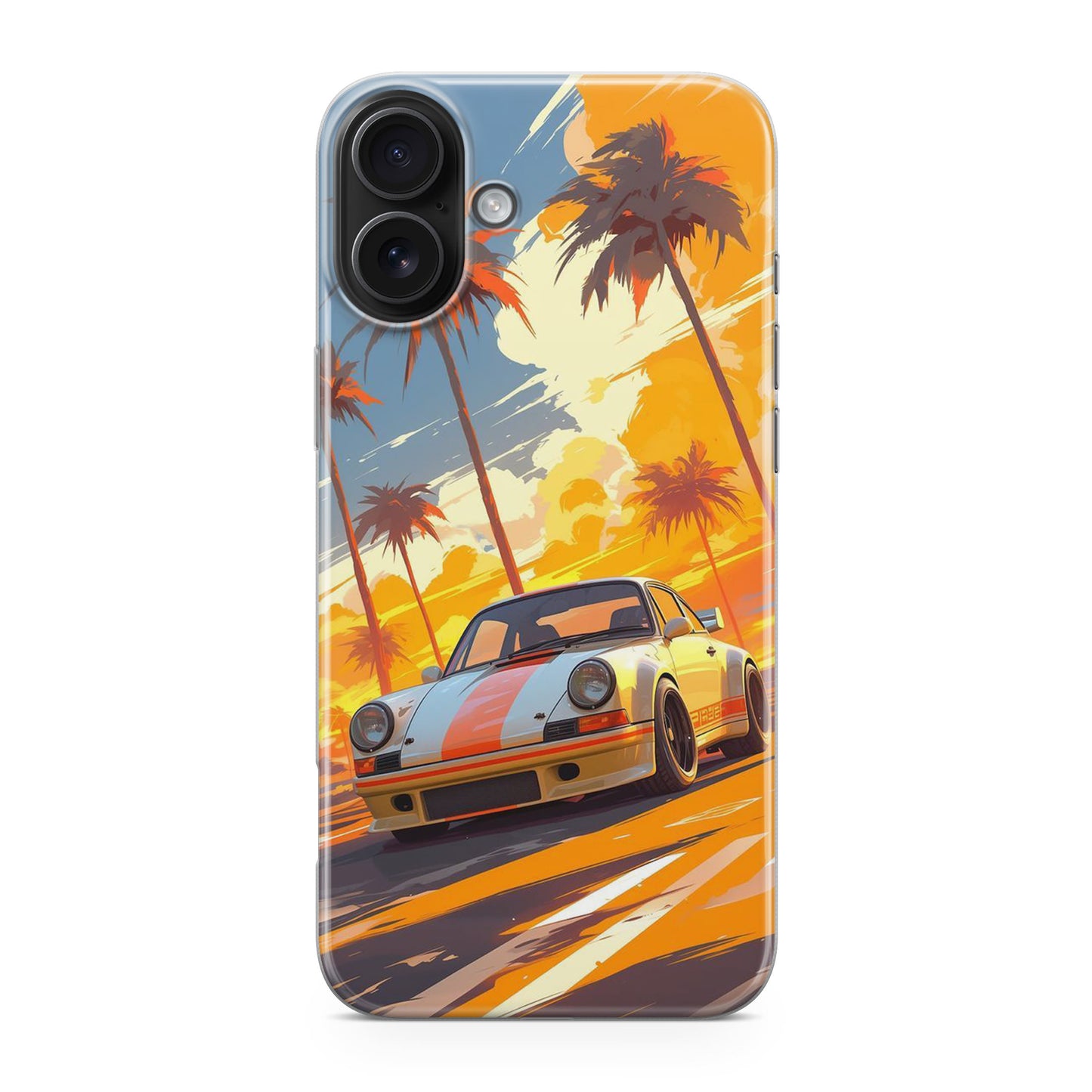 Turbo Dreams in Neon Palms iPhone 17 Case