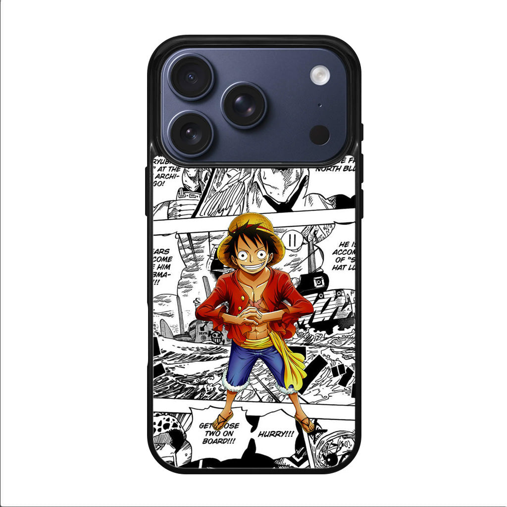 One Piece Luffy Comics iPhone 17 Pro / 17 Pro Max Case – Customilo